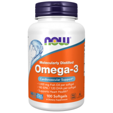 Now Foods Omega-3 Halolaj Molecularly Distilled 100 lágykapszula Now Foods vitamin és táplálékkiegészítő