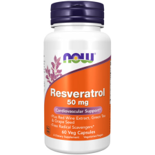 Now Foods Resveratrol 50mg 60 vegán kapszula vitamin és táplálékkiegészítő