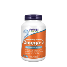 Now Káros Anyag Mentes Omega-3 Halolaj lágykapszula (Molecularly Distilled) (200 Lágykapszula) vitamin és táplálékkiegészítő