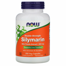 Now Máriatövis kivonat, dupla dózisú Silymarin, 300 mg, 200 db, Now Foods vitamin és táplálékkiegészítő