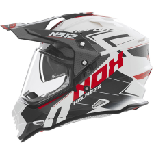 Nox N312 Vapor enduro motorkerékpár sisak fehér-fekete-piros bukósisak