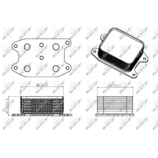 NRF Olajhűtő, motorolaj NRF 31331 vízhűtő