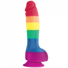 NS Novelties Colours Pride Edition Rainbow 6 szilikon dildó herékkel 21cm - lmbtq dildó műpénisz, dildó