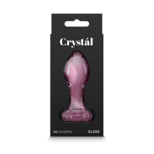 NS Novelties Crystal Flower - vízálló, üveg anál dildó - 8,9 cm (rózsaszín) műpénisz, dildó