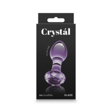 NS Novelties Crystal Gem - vízálló, üveg anál dildó - 8,9 cm (lila) műpénisz, dildó
