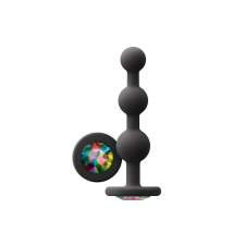 Ns Toys NS Novelties Glams Ripple Rainbow Gem - szilikon, vízálló anál dildó - 11,3 cm (fekete) műpénisz, dildó