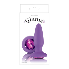 Ns Toys NS Novelties Glams - szilikon, vízálló anál dildó - 10,5 cm (lila) anál