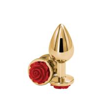Ns Toys NS Novelties Rear Assets Rose Medium - fém, vízálló anál dildó - 8,8 cm (arany-piros) műpénisz, dildó
