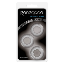 Ns Toys NS Novelties Renegade Intensity Rings - vízálló péniszgyűrű (átlátszó) péniszgyűrű