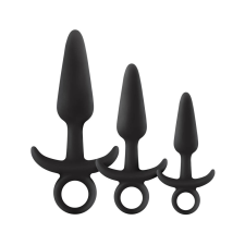 Ns Toys NS Novelties Renegade Men's Tool Kit - szilikon, vízálló vibrátor szett - 4,6/5,1/6,2 cm (fekete) vibrátorok