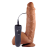 Ns Toys NS Novelties Shane Diesel Vibrating Dildo - letapasztható, herés, távirányítós vibrátor - 25 cm (barna)