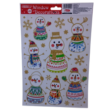 NTT Karácsonyi ablak matrica A4-es vegyes mintákkal karácsonyi ablakdekoráció
