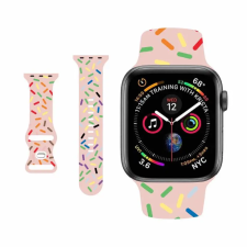NUBO Apple Watch kompatibilis szilikon pótszíj - rózsaszín - 38/40/41mm okosóra kellék