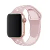 NUBO Apple Watch sport szilikon pótszíj - pink és fehér - 42/44/45/46mm