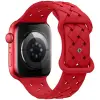 NUBO Apple Watch szíj - fonott hatású szilikon - piros - 38/40/41 mm - Series 1-11 kompatibilis