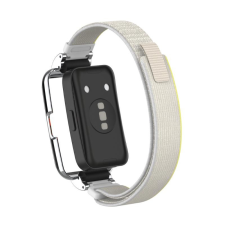 NUBO Huawei Band 8/9/10 tépőzáras szövet szíj védőkerettel okosóra kellék