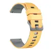 NUBO Xiaomi Mi Watch S1/S2/S3/S4 szilikon óraszíj (22 mm) – Narancs-szürke (Gyorskioldós)