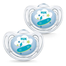 Nuk 2 db NUK Freestyle fogszabályozó cumi készlet, szilikon, kék, 18-36 hónap cumi