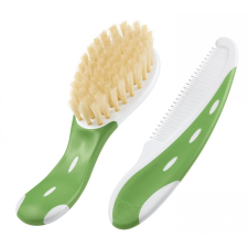 Nuk Nuk Hajkefe + Fésű természetes szőrből #zöld fésű