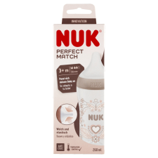 Nuk Perfect Match cumisüveg hőmérővel 260ml (szív) cumisüveg