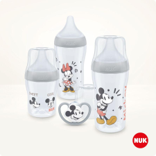 Nuk Perfect Match műanyag Cumisüveg 4 darabos készlet - Mickey Egér minta / szürke (10225330) cumisüveg