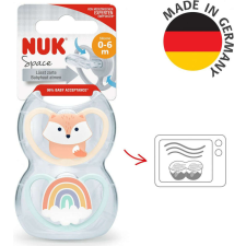 NUK Space szilikon cumi 0-6 hó 2db - Róka/szivárvány cumi
