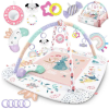 Nukido 3in1 többfunkciós Játszószőnyeg játékhíddal #fehér-rózsaszín