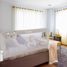 Nukido Biztonsági védőhuzat ágyhoz 150 x 66 x 35 cm nukido szürke bababiztonság