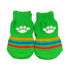 Nunbell Tappancsos zöld kutyazokni, csúszásgátló talppal, S-es kutyaruha