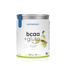 Nutriversum BCAA + GLUTA Sugar Free (360 g, Lime Cola) vitamin és táplálékkiegészítő