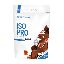 Nutriversum ISO PRO - Tejsavófehérje Izolátum - PURE (1000 g, Csokoládé &amp; Mogyoró) vitamin és táplálékkiegészítő