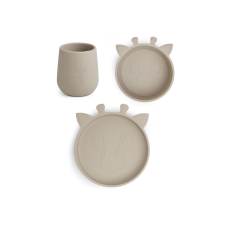 Nuuroo NUUROO 3 db-os étkészlet-Krém zsiráf babaétkészlet