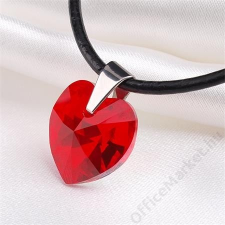  Nyaklánc, Crystals from SWAROVSKI® kristályos szív alakú medállal,light siam piros (RSWL012) nyaklánc