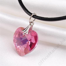  Nyaklánc, Crystals from SWAROVSKI® kristályos szív alakú medállal, rózsaszín (RSWL010) nyaklánc