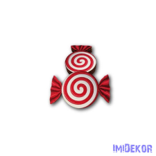  Nyalóka szaloncukor forma 5db/csomag 11x7cm - Nagy dekorációs kellék