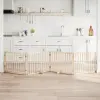  Nyárfa kutyakapu összecsukható ajtóval, 4 panellel, 320 cm