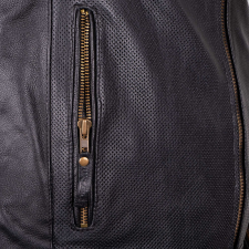  Nyári bőr motoros kabát W-TEC Gradac fekete XL motoros kabát