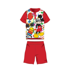  Nyári rövid ujjú gyerek pamut pizsama - Disney Mickey egér - piros - 104