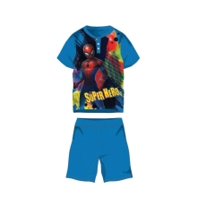  Nyári rövid ujjú gyerek pamut pizsama - Pókember - Super Hero felirattal - középkék - 122