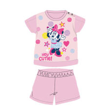  Nyári rövid ujjú pamut baba pizsama - Disney Minnie egér - csillagos - világosrózsaszín - 86