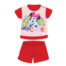  Nyári rövid ujjú pamut baba pizsama - Disney Minnie egér - piros - 86