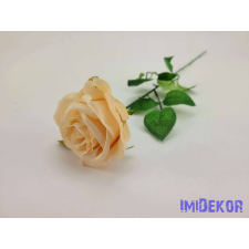  Nyíló rózsa szálas selyemvirág 60 cm - Halvány Barack dekorációs kellék