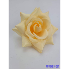  Nyílt rózsa selyemvirág fej 11 cm - Halvány Barack dekoráció