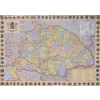 Nyír Karta A Magyar Szent Korona Országainak Közigazgatása 1910. keretes falitérkép Nyír-Karta 70x50 cm