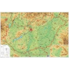 Nyír Karta Magyarország domborzata falitérkép Nyír-Karta 1:450 000 125x85