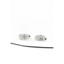  Nyitott Félgömb Alakú Fehér Swarovski Köves S925 Ezüst Fülbevaló fülbevaló