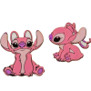  Nyomtatott dekorkarton Angel figura (Stitch) 6-7cm 2db-os csomag