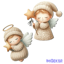  Nyomtatott dekorkarton - Angyalkák 2db/csomag dekorációs kellék