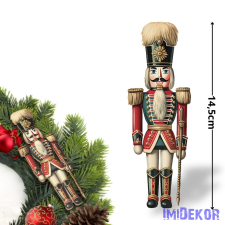  Nyomtatott dekorkarton - Diótörő hosszú szakállal dekorációs kellék