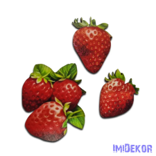  Nyomtatott dekorkarton - Eper 3db/csomag dekorációs kellék